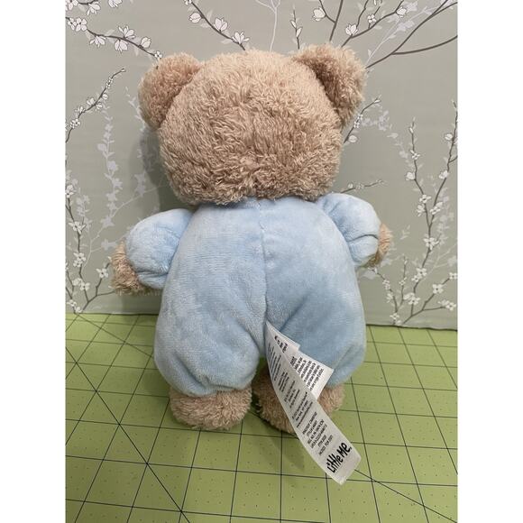 Little Me Baby Boy Blue 9" Plush Welcome To The World Bear With Rattle - Picture 2 of 6